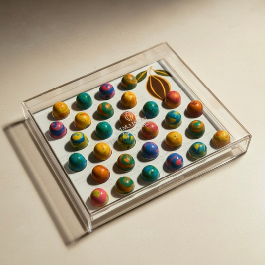 Caixa de acrílico super luxo com 30 bombons